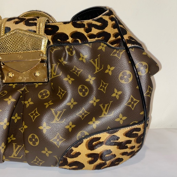 Limited Edition Vintage Louis Vuitton Polly Monogram Leopard Hobo Bag - Picture 3 of 16